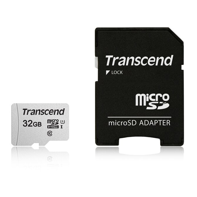 Transcend 32GB microSDHC 300S UHS-I U1 (Class 10) paměťová karta (s adaptérem) 