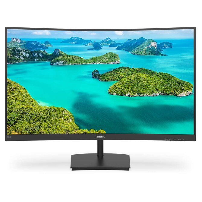 Philips LCD 271E1SCA 27" zakřivený VA/1920x1080@75Hz/Mega DCR/4ms/250 cd/m2/VGA/HDMI/Repro/VESA/FreeSync