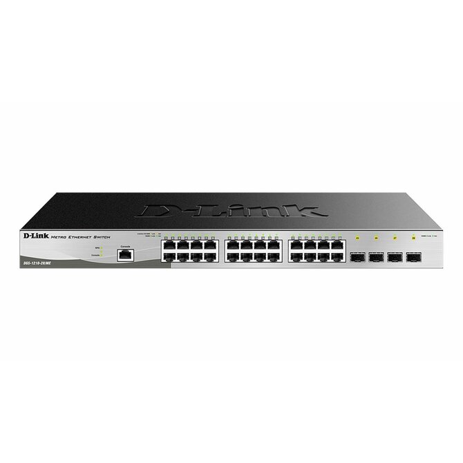 D-Link DGS-1210-28/ME 24-Port 10/100/1000BASE-T + 4-Port 1 Gbps SFP Metro Ethernet Managed Switch