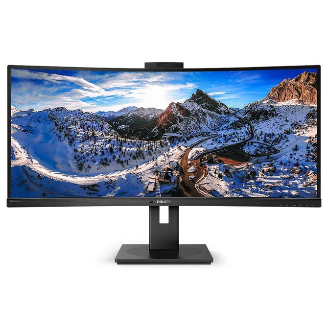 Philips LCD 346P1CRH 34" zakřivený VA/3440x1440@100Hz/4ms/500cd/HDMI/DP/4xUSB/USB-C dock/RJ45/Webcam/Repro/HAS/VESA