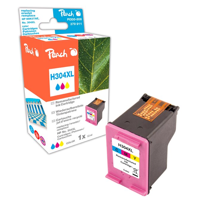 PEACH kompatibilní cartridge HP N9K07AE, No 304XL, color, 13ml