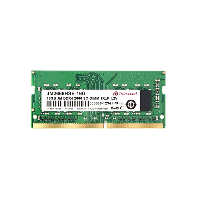 Transcend paměť 16GB (JetRam) SODIMM DDR4 2666 1Rx8 CL19