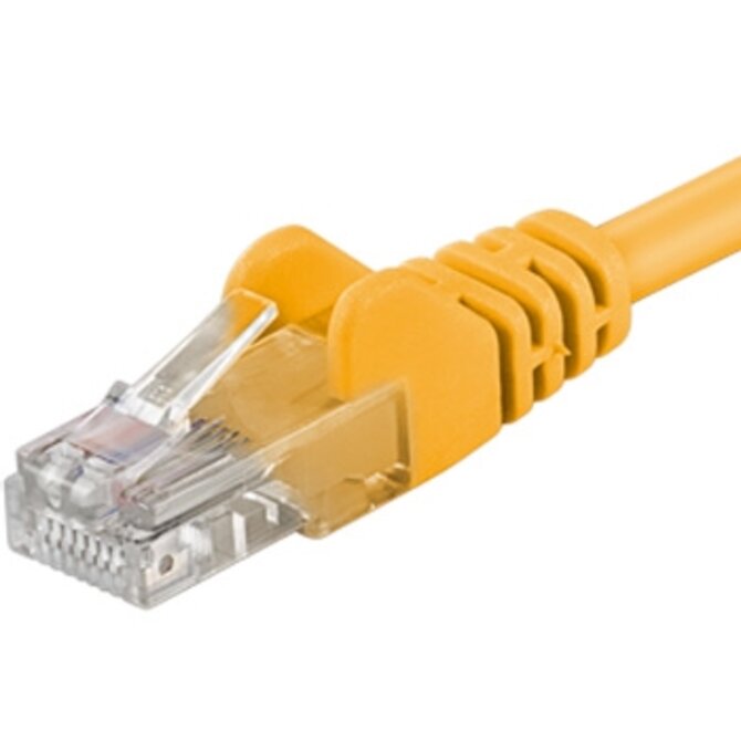 Premiumcord Patch kabel CAT6a S-FTP, RJ45-RJ45, AWG 26/7 1m žlutá