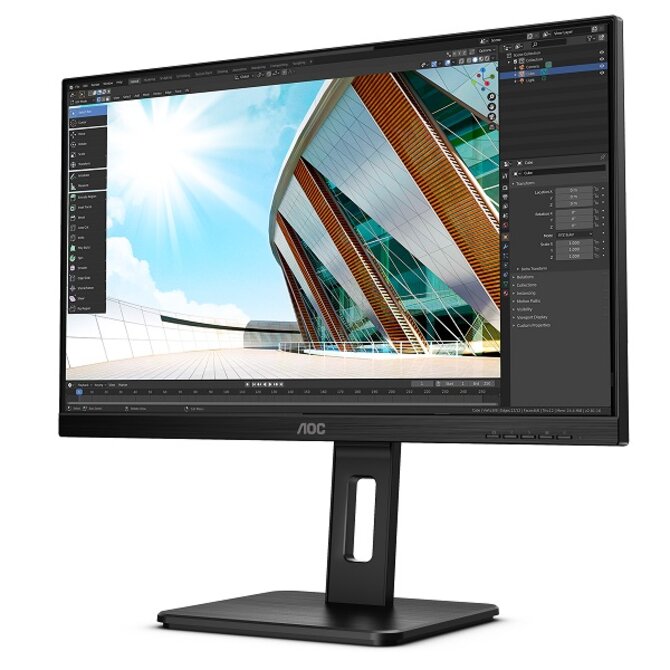 AOC LCD U27P2 27" IPS 4K/3840x2160@60Hz/4ms/50mil:1/2xHDMI/DP/4xUSB/pivot/repro