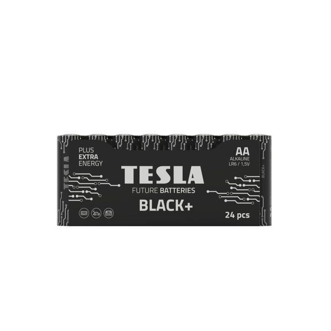 Tesla AA BLACK+ alkalická, 24 ks fólie (LR06, tužková)