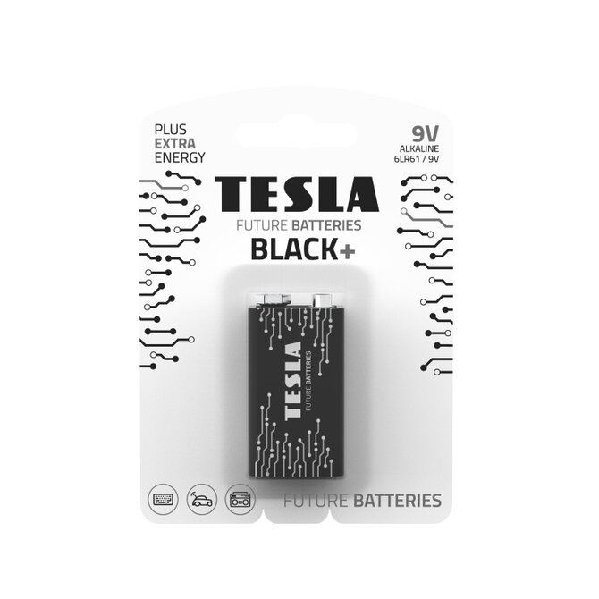 Tesla 9V BLACK+ alkalická (6LR61), 1 ks