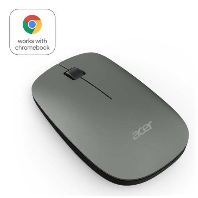 Acer Slim mouse Mist Green -  Wireless RF2.4G, 1200dpi, symetrický design, podporuje práci s Chromebooky; (AMR020) Retail pack 