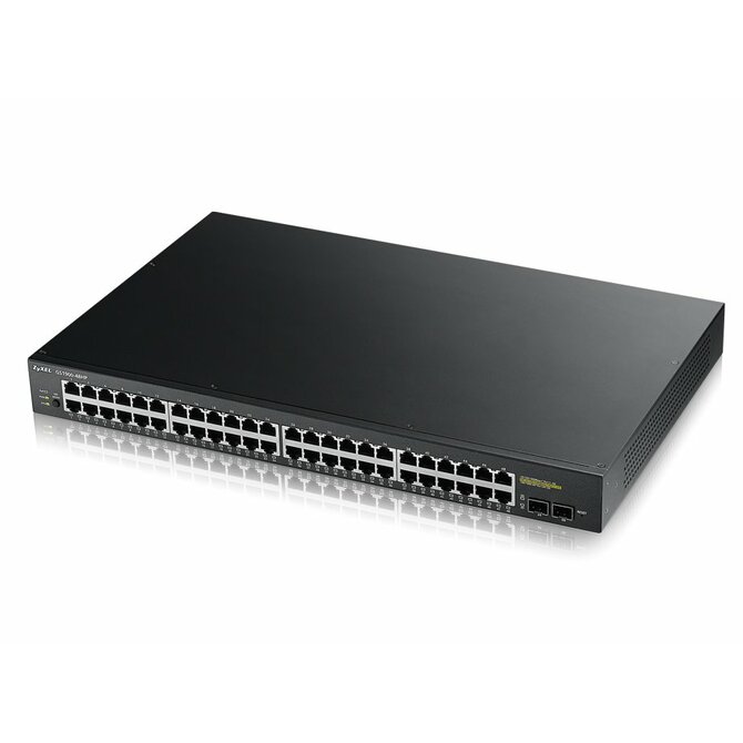 Zyxel GS1900-48HP v2, 48-port GbE L2 Smart Switch, 170 Watt rackmount