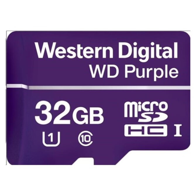 WD MicroSDHC karta 32GB Purple WDD032G1P0C Class 10, 16TBW