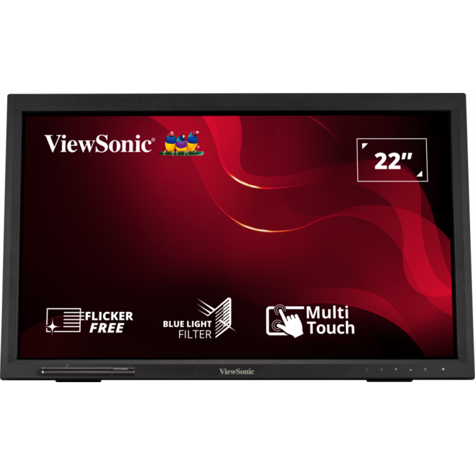 Viewsonic TD2223 - 22" TN FHD 1920x1080/10 bodový dotykový displej/5ms/250cd/75Hz/D-SUB/HDMI/DVI/3xUSB/Repro/VESA