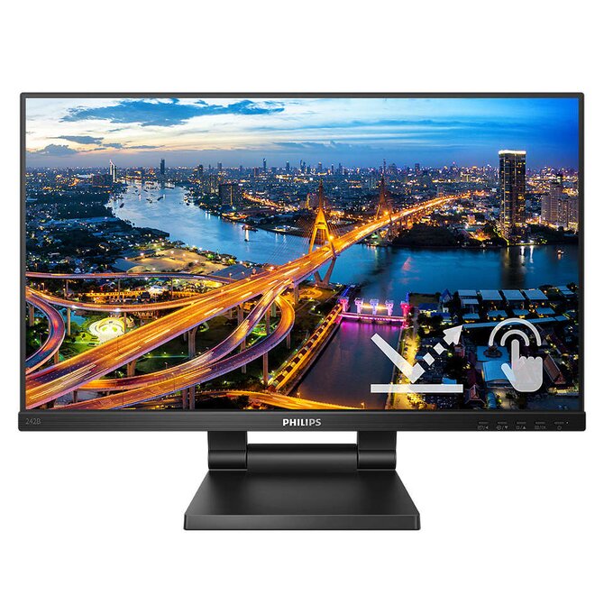 Philips LCD 242B1TC 23,8" 16:9 IPS Touch/1920x1080@75Hz/4ms/250cd/VGA/HDMI/DP/4xUSB/Repro/HAS/VESA