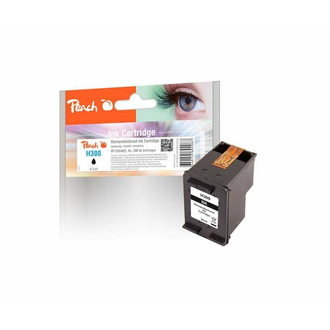 PEACH kompatibilní cartridge HP CC640EE No.300, Black, 4,3 ml