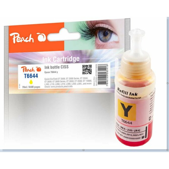 PEACH kompatibilní cartridge Epson 664Y, C13T664440 yellow, 70ml