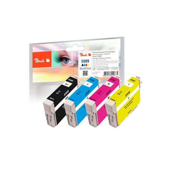 PEACH kompatibilní cartridge Epson T0895 MultiPack 1x Black, Cyan, Magenta, Yellow, 1x8,4 ml, 3x7,2 ml