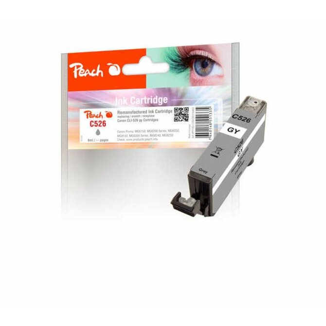 PEACH kompatibilní cartridge Canon CLI-526GY, Grey, 9 ml