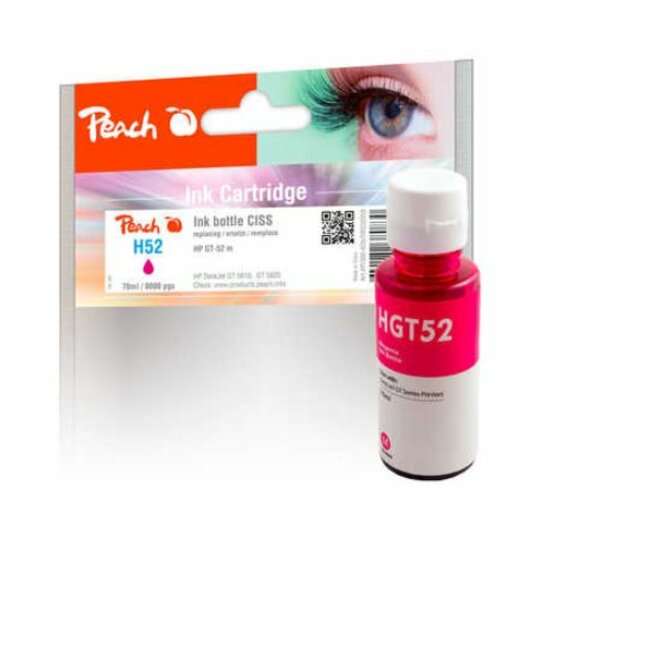 PEACH kompatibilní cartridge HP GT52, magenta, 70 ml