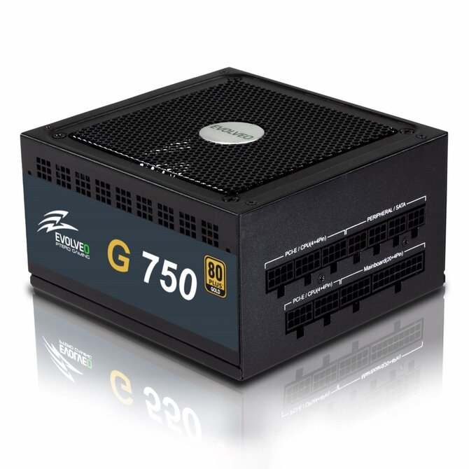 EVOLVEO G750 zdroj 750W, eff 91%, 80+ GOLD, aPFC, modulární, retail