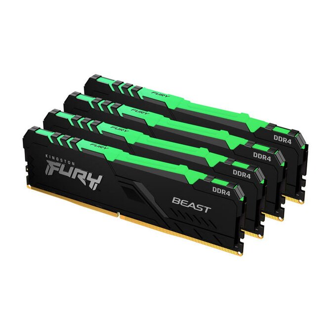 KINGSTON 32GB 3600MT/s DDR4 CL17 DIMM (Kit of 4) FURY Beast RGB