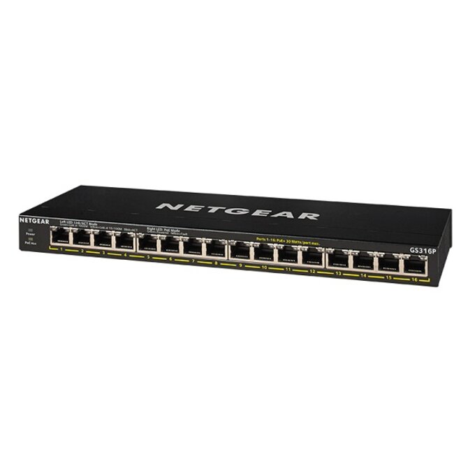 Netgear 16PT GE UNMANAGED SWCH W/POE/POE+