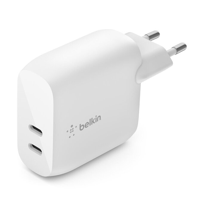 Belkin BOOST CHARGE™ Duální 40W USB-C Power Delivery nástěnná nabíječka, bílá