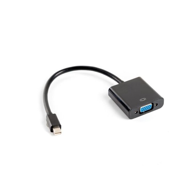 LANBERG adaptér mini DisplayPort 1.2 na VGA, M/F, kabel 20cm, černý