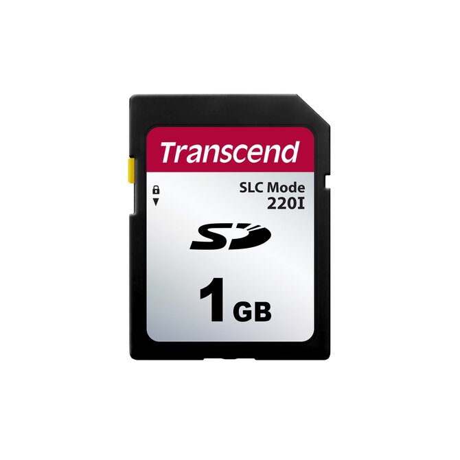 Transcend 1GB SD220I MLC průmyslová paměťová karta (SLC Mode), 22MB/s R,20MB/s W, černá