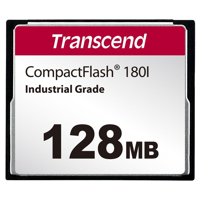 Transcend 128MB INDUSTRIAL TEMP CF180I CF CARD, (MLC) paměťová karta (SLC mode), 85MB/s R, 70MB/s W