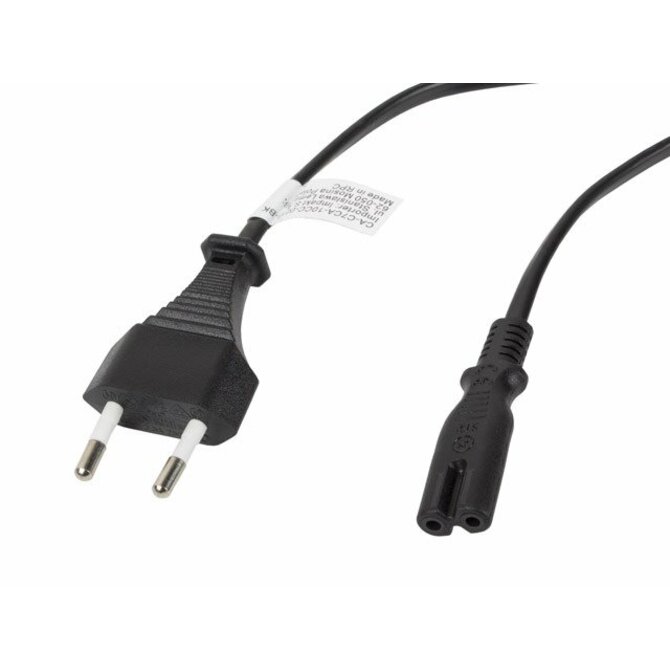 LANBERG CEE 7/16 na IEC 320 C7 EURO (RADIO) POWER CORD 3M černý  