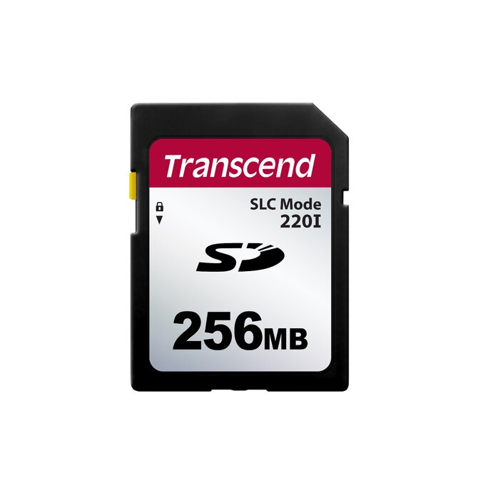 Transcend 256MB SD220I MLC průmyslová paměťová karta (SLC mode), 22MB/s R,20MB/s W, černá