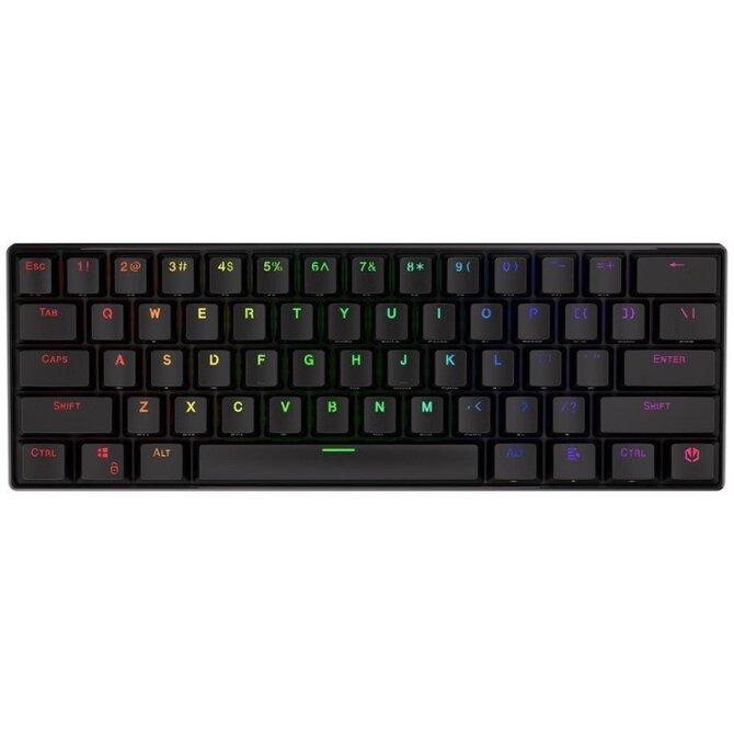 Endorfy herní klávesnice Thock Compact RD RGB /USB/ red sw. / bezdrátová / mechanická / US layout / mini /černá RGB 