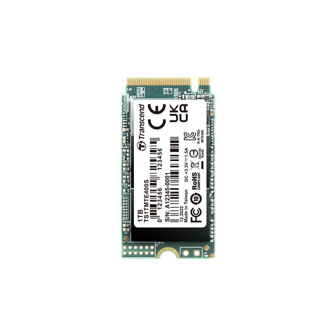 TRANSCEND MTE400S 1TB SSD disk M.2 2242, NVMe PCIe Gen3 x4  2,000MB/s R 1,700MB/s W