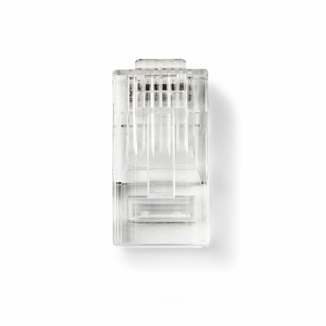 Nedis CCGB89305TP - RJ45 konektor| Zástrčka | Lanko UTP CAT6 | Přímý | Pozlacené | 10 kusů | PVC | Transparentní | Box