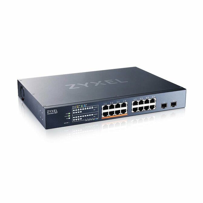 Zyxel XMG1915-18EP 16-port 2.5GbE, 2 SFP+, 8 x PoE++ 180W  Smart Switch, hybird mode, standalone or NebulaFlex Cloud