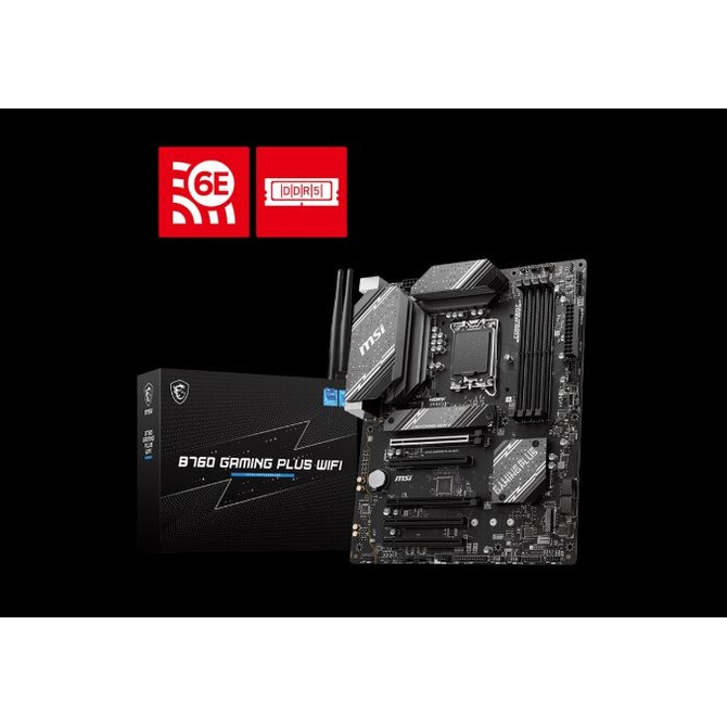 MSI B760 GAMING PLUS WIFI, 1700, Intel B760, 4xDDR5, ATX