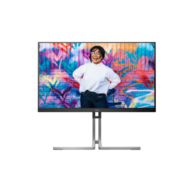 AOC LCD Q27U3CV 27" IPS QD/2560x1440@75Hz/4ms/420cd/HDMI/DP/4xUSB/USB-C/RJ45/Repro/Pivot/HAS/VESA