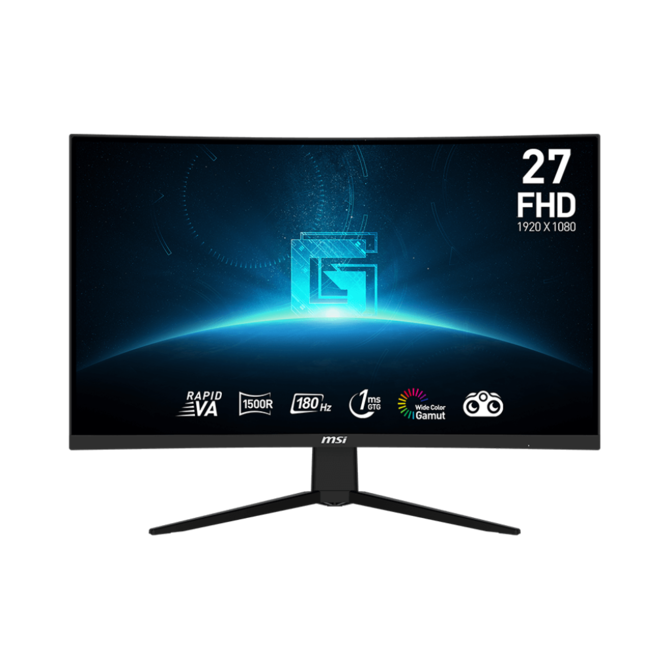 MSI Gaming monitor G27C3F, 27" Rapid VA zakřivený /FHD/180Hz/1ms/DP/2xHDMI