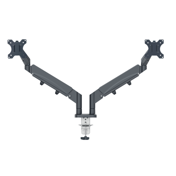 LEITZ Prostorově úsporné rameno pro dva monitory ERGO tmv. šedé