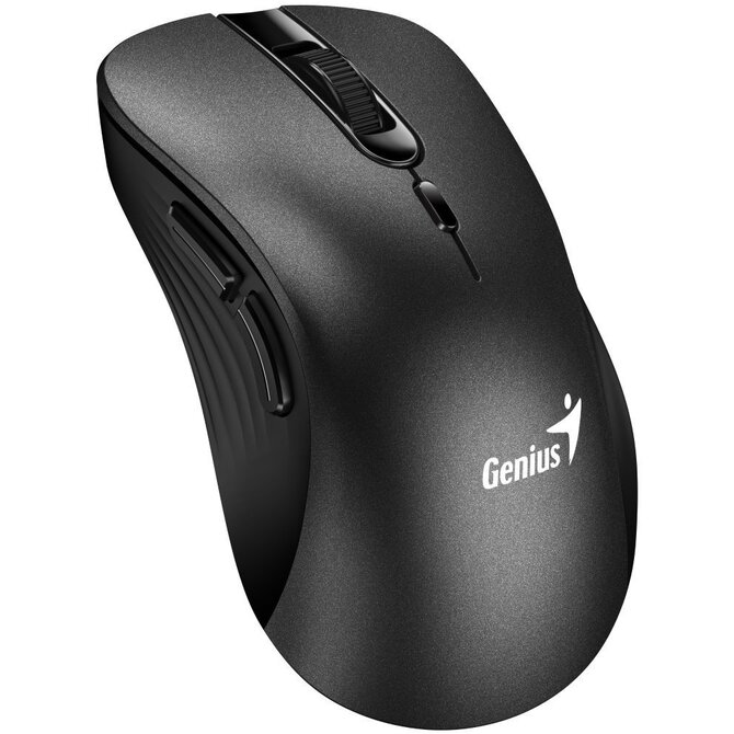 Genius Ergo 8100S Myš, bezdrátová, ergonomická, optická, 1600DPI, 6 tlačítek, USB, černá