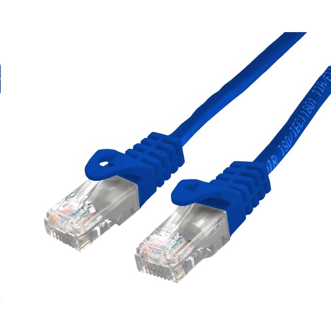 C-TECH Kabel patchcord Cat6, UTP, modrý, 0,25m