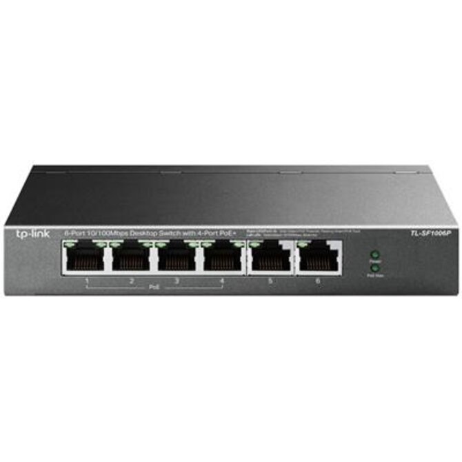 TP-Link TL-SF1006P PoE switch 6port LAN /4x POE out 67W (až 30W/port)