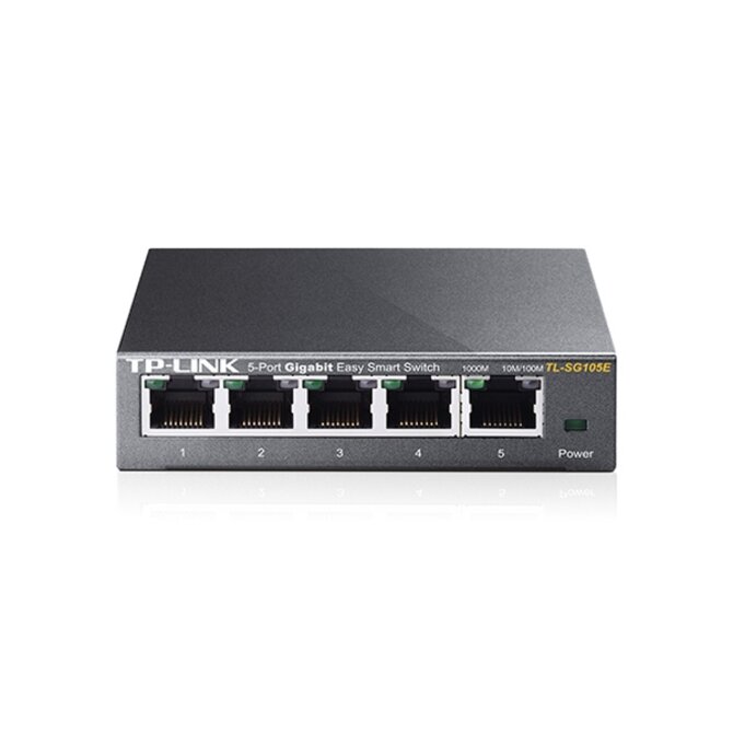 TP-Link TL-SG105E 5xLan Gigabit Desktop Easy Smart Switch, MTU/Port/Tag-based VLAN, QoS, IGMP Snooping