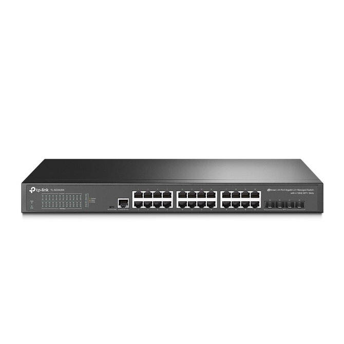 TP-Link TL-SG3428X JetStream 24-Port Gigabit L2+ Managed Switch with 4 10GE SFP+ Slots, OMADA SDN