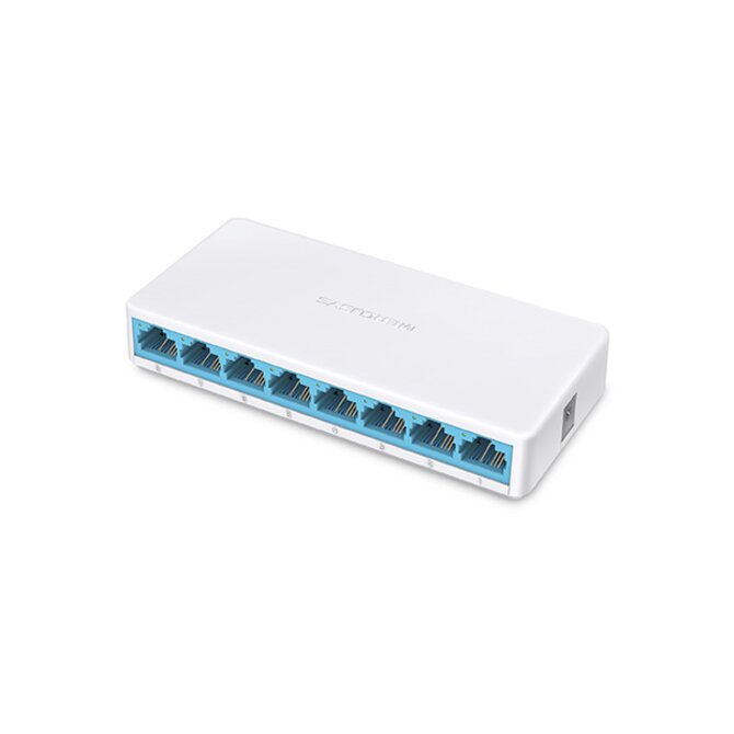 MERCUSYS MS108, 8-port 10/100M mini Desktop Switch, 8 10/100M RJ45 ports, Plastic case