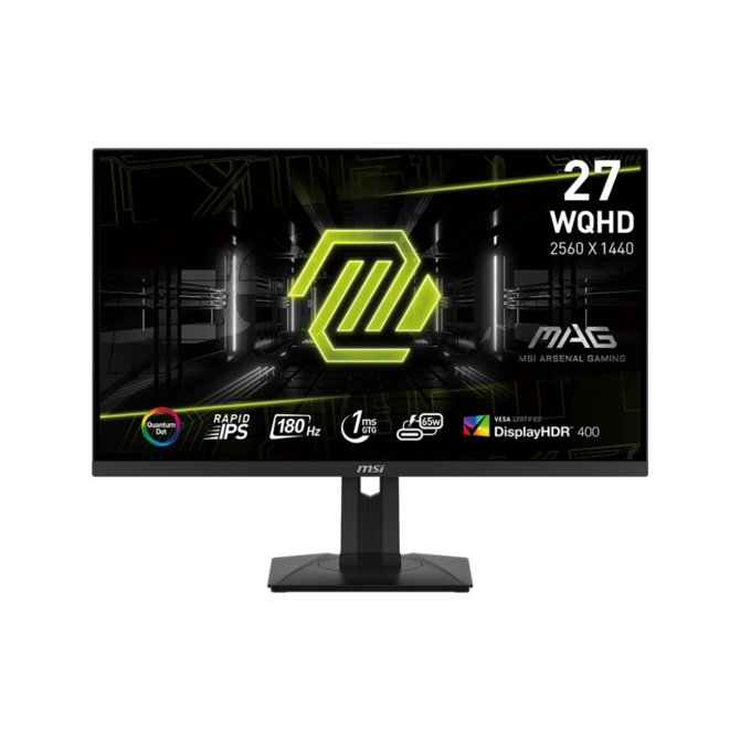 MSI Gaming monitor MAG 274QRF QD E2, 27" Rapid IPS/2560x1440 (WQHD)/180Hz/1ms/DP/2xHDMI/USB-C/USB/Výškově nast./pivot