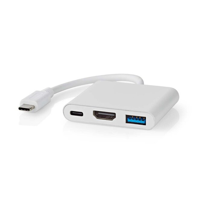 Nedis CCGB64770WT01 - USB Adaptér| USB 3.2 Gen 1 | USB-C Zástrčka | USB-A Zásuvka /USB-C Zásuvka / Výstup HDMI | 0.10 m|