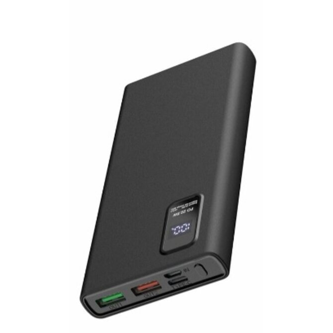 PLATINET POWER BANK 10000mAh Polymer PD 3.0 QC 3.0 LED Screen Black 