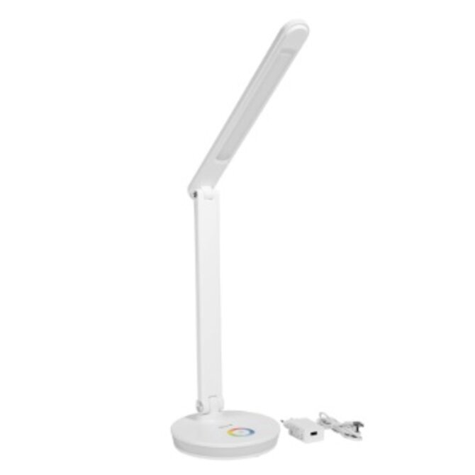 PLATINET stolní lampa RGB 12W WITH CHARGING PORT WHITE