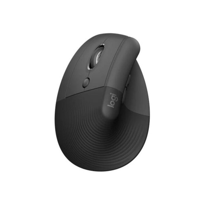 Logitech Lift Vertical Ergonomic Mouse - Grafitová pro LEVÁKY, 400-4000dpi, 6 tlačítek, bluetooth, logitech bolt