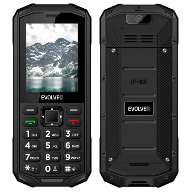 EVOLVEO StrongPhone X5, vodotěsný odolný Dual SIM telefon, černo-šedá