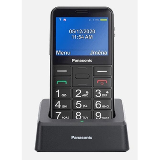 Panasonic KX-TU155EXBN mobilní telefon pro seniory -barevný displej 2,3", fotoaparát, microSD/microSDHC, USB, černý